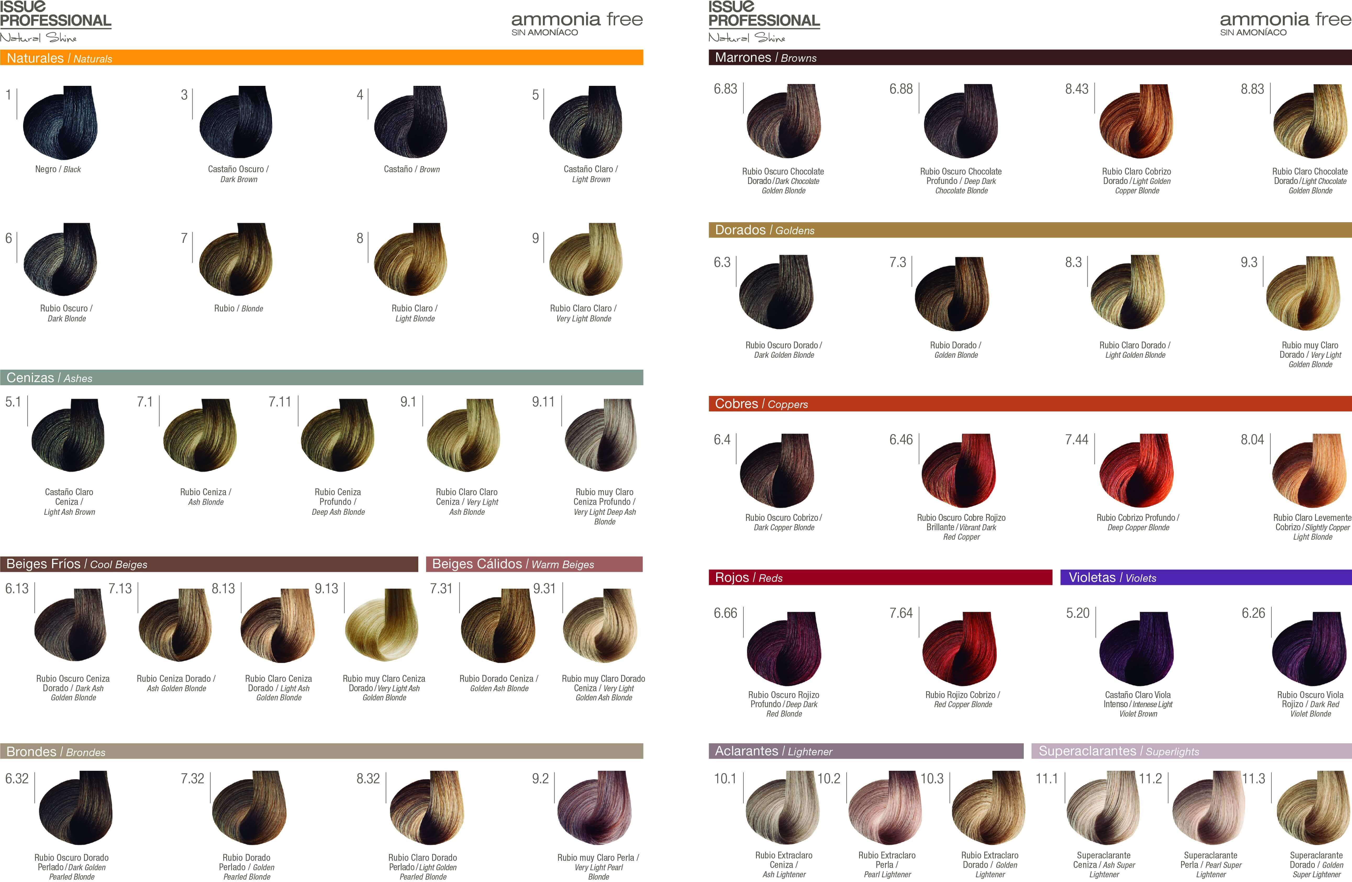 Tintura Issue Carta De Colores Rubios - Sample Web t